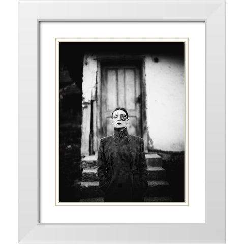 Untitled White Modern Wood Framed Art Print with Double Matting by Jovanovic, Koki