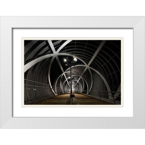 Vortex Vitae White Modern Wood Framed Art Print with Double Matting by Yunta, Isma