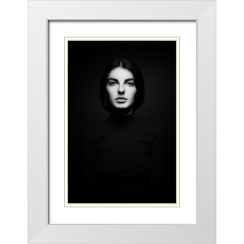 Untitled White Modern Wood Framed Art Print with Double Matting by Vasilenko, Artem