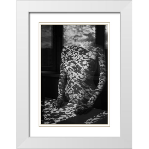 Lace And Clouds White Modern Wood Framed Art Print with Double Matting by Faletkin, Mikhail