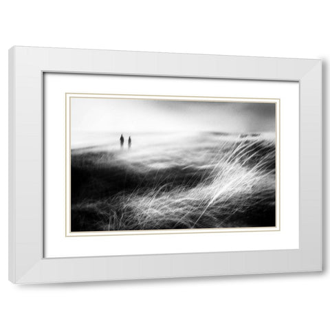 We Walk Alone White Modern Wood Framed Art Print with Double Matting by Davidsson, Gustav
