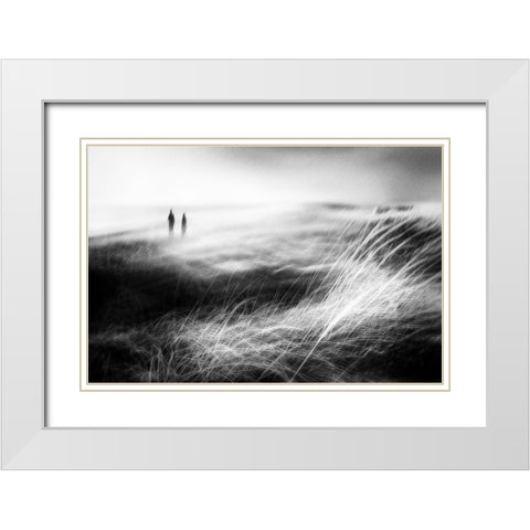 We Walk Alone White Modern Wood Framed Art Print with Double Matting by Davidsson, Gustav