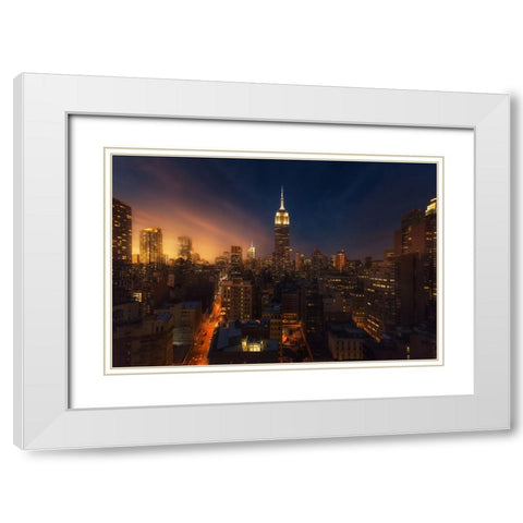 Untitled White Modern Wood Framed Art Print with Double Matting by Martin Castan, David