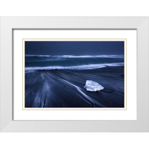 Diamond White Modern Wood Framed Art Print with Double Matting by Bakir, Abdulkhalek