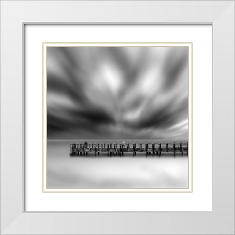 Dreamland 09 White Modern Wood Framed Art Print with Double Matting by Digalakis, George