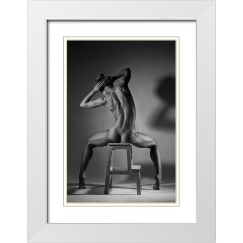 Bodyscape White Modern Wood Framed Art Print with Double Matting by Belovodchenko, Anton