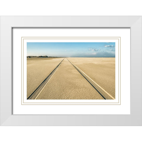 Parallel World White Modern Wood Framed Art Print with Double Matting by Pranger, Jan