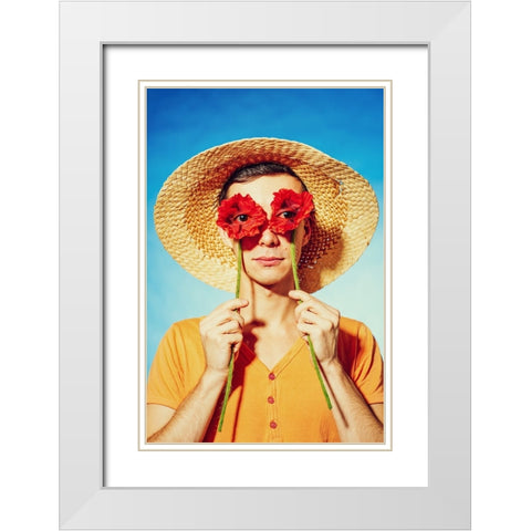 Psychoanalysis White Modern Wood Framed Art Print with Double Matting by Smirnov, Sergei