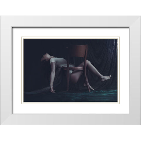 Leitmotif Of Self Retrieval White Modern Wood Framed Art Print with Double Matting by Tautzenberger, Bettina