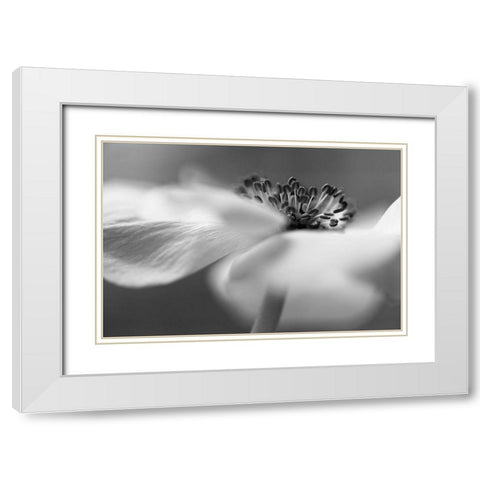 Untitled White Modern Wood Framed Art Print with Double Matting by Or, Keren
