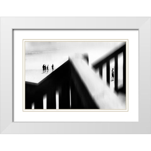 No Second Chance White Modern Wood Framed Art Print with Double Matting by Correia, Rui