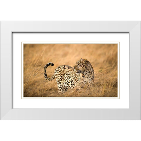 Watching White Modern Wood Framed Art Print with Double Matting by Alnomas, Faisal