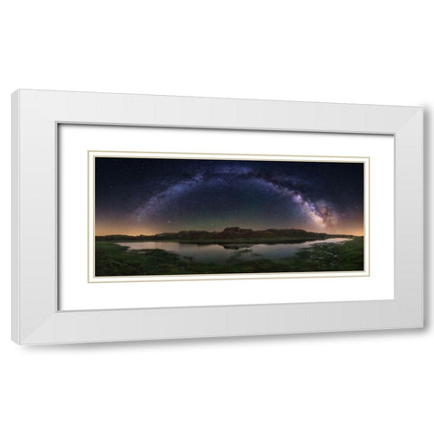 The Lagoon White Modern Wood Framed Art Print with Double Matting by F. Turienzo, Carlos
