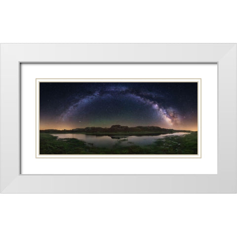 The Lagoon White Modern Wood Framed Art Print with Double Matting by F. Turienzo, Carlos