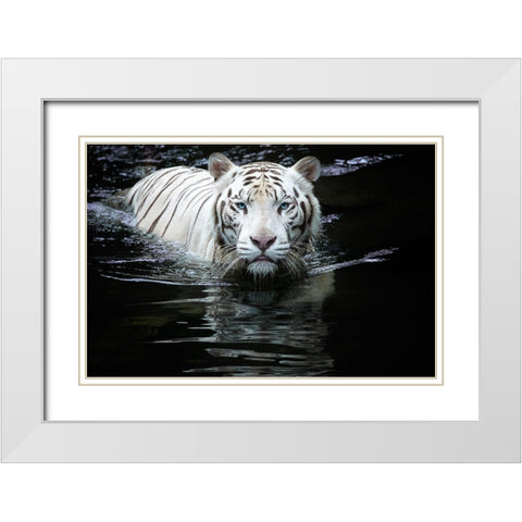 Looking At Me Looking At You White Modern Wood Framed Art Print with Double Matting by Doyle, Renee