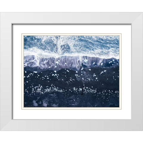 Jokulsarlon White Modern Wood Framed Art Print with Double Matting by Carrillo Lopez, Antonio