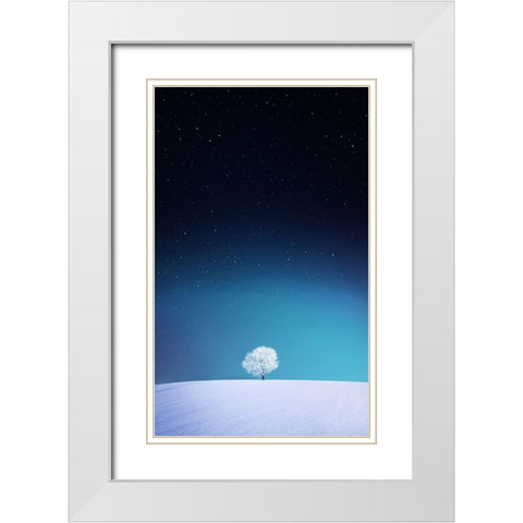 Apple White Modern Wood Framed Art Print with Double Matting by Hamiti, Bess