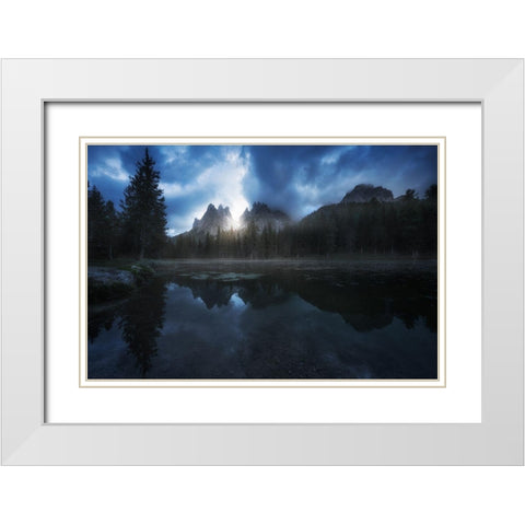 Untitled White Modern Wood Framed Art Print with Double Matting by Martin Castan, David