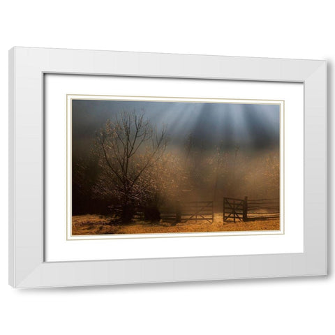 Heavens Door White Modern Wood Framed Art Print with Double Matting by Dorin Lucian, Sveduneac