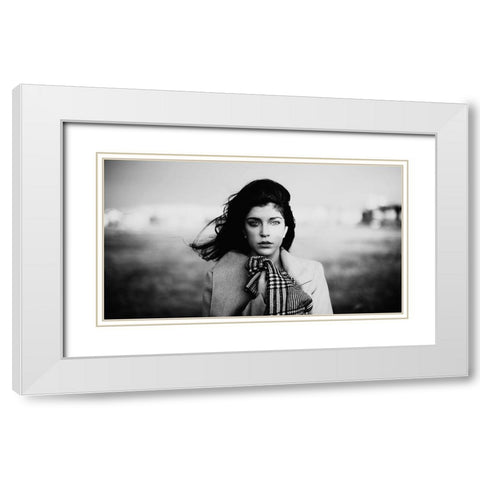 Untitled White Modern Wood Framed Art Print with Double Matting by Jovanovic, Koki