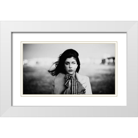 Untitled White Modern Wood Framed Art Print with Double Matting by Jovanovic, Koki