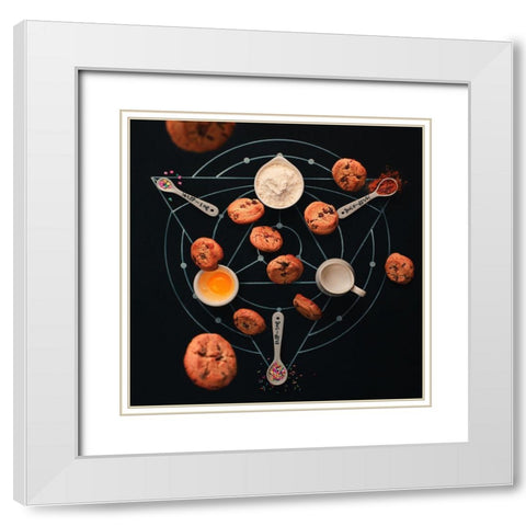 Baking Alchemy White Modern Wood Framed Art Print with Double Matting by Belenko, Dina