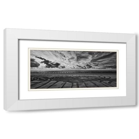 Beach Art White Modern Wood Framed Art Print with Double Matting by Wirth, Michael