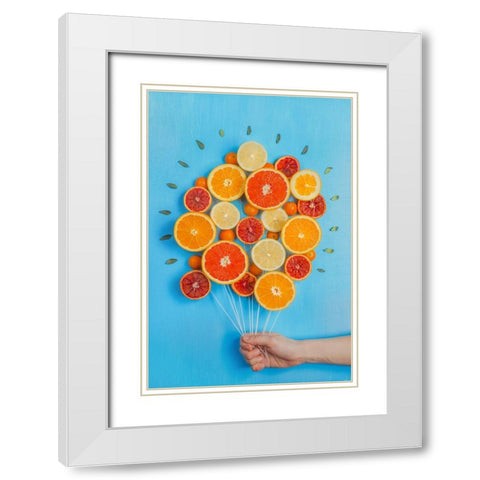 Congratulations On Summer! White Modern Wood Framed Art Print with Double Matting by Belenko, Dina