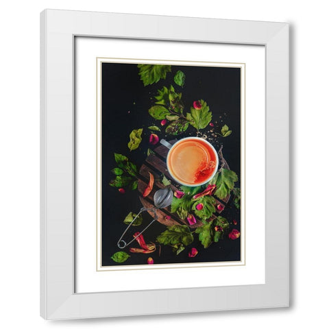 Stir Clockwise. White Modern Wood Framed Art Print with Double Matting by Belenko, Dina