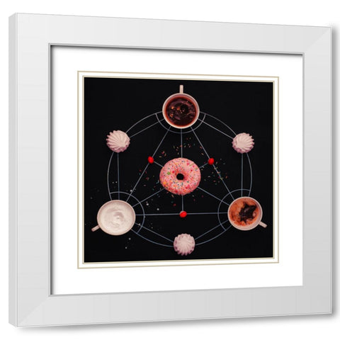 Sweet Alchemy Of Cooking White Modern Wood Framed Art Print with Double Matting by Belenko, Dina