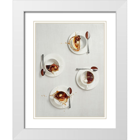 With Sugar No Milk White Modern Wood Framed Art Print with Double Matting by Belenko, Dina