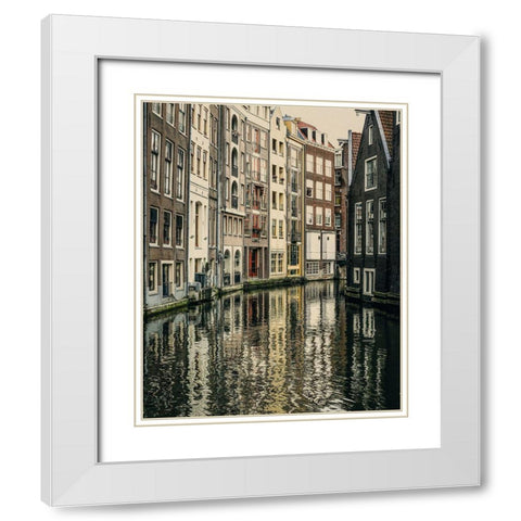 Twin Cities White Modern Wood Framed Art Print with Double Matting by Nihil, Andrej