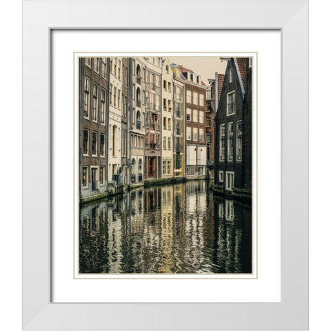 Twin Cities White Modern Wood Framed Art Print with Double Matting by Nihil, Andrej