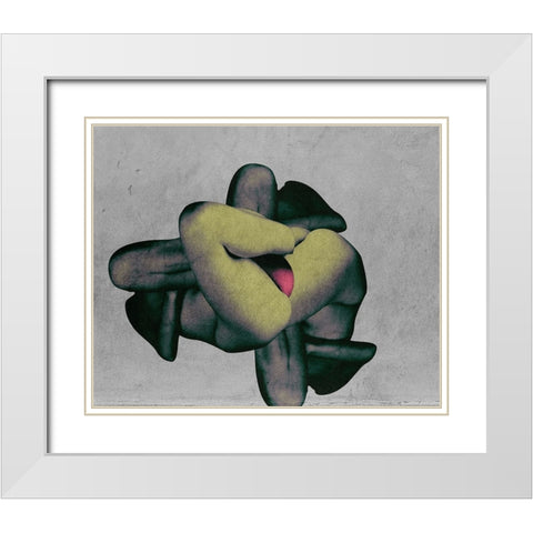 Nature Morte 1 White Modern Wood Framed Art Print with Double Matting by Hattori, Fuyuki