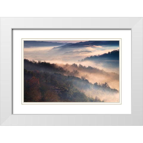 These Magic Moments White Modern Wood Framed Art Print with Double Matting by Artemiadi, Dora