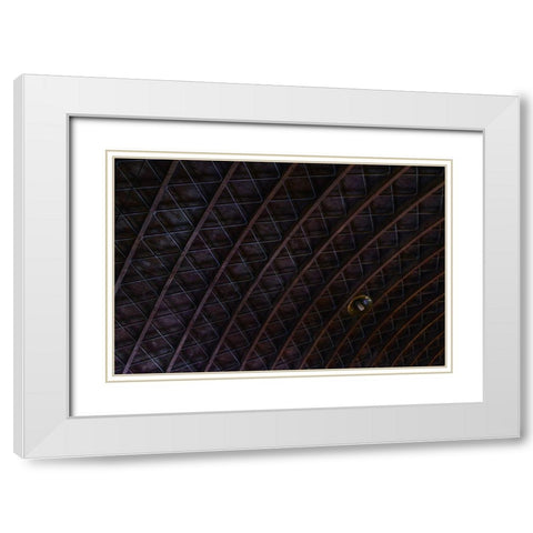 Roofing White Modern Wood Framed Art Print with Double Matting by Surleac, Marius