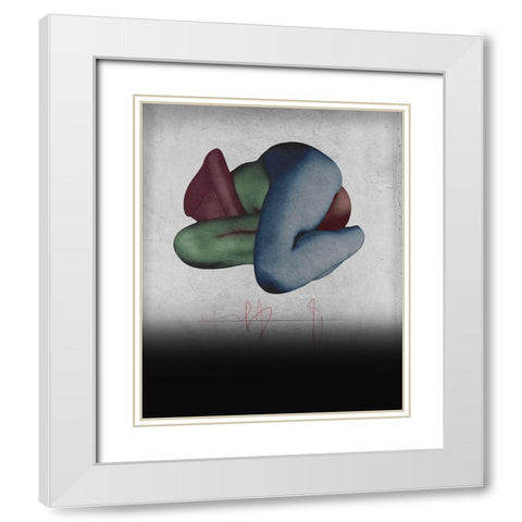 Nature Morte 4 White Modern Wood Framed Art Print with Double Matting by Hattori, Fuyuki