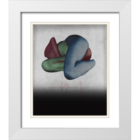 Nature Morte 4 White Modern Wood Framed Art Print with Double Matting by Hattori, Fuyuki