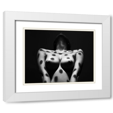 Untitled White Modern Wood Framed Art Print with Double Matting by Faletkin, Mikhail