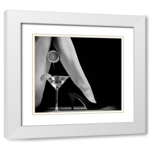 Squeeze White Modern Wood Framed Art Print with Double Matting by Ashton-Jones, Howard