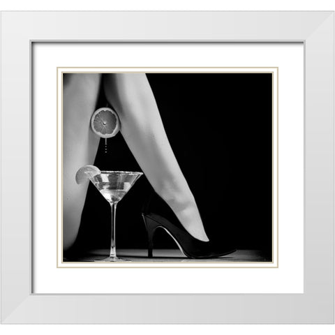 Squeeze White Modern Wood Framed Art Print with Double Matting by Ashton-Jones, Howard