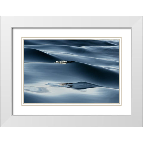 Movement White Modern Wood Framed Art Print with Double Matting by Hirschfield, Avi