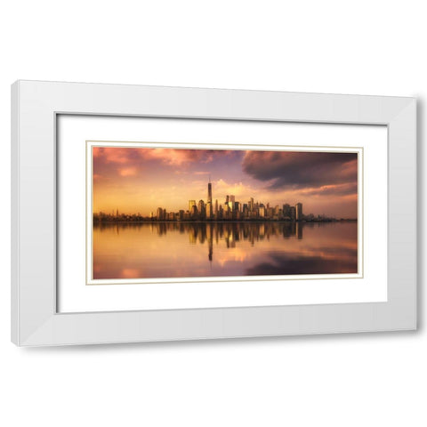 Untitled White Modern Wood Framed Art Print with Double Matting by Martin Castan, David