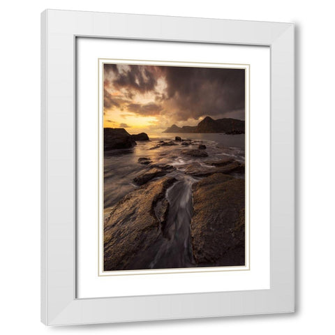 Portman White Modern Wood Framed Art Print with Double Matting by Carrillo Lopez, Antonio