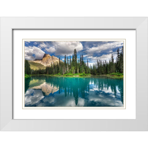 Emerald ... White Modern Wood Framed Art Print with Double Matting by Dujic Lighthunter, Zoran