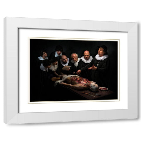 Anatomy Lesson Ii White Modern Wood Framed Art Print with Double Matting by Galon Ma, Derek