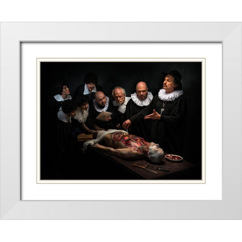 Anatomy Lesson Ii White Modern Wood Framed Art Print with Double Matting by Galon Ma, Derek