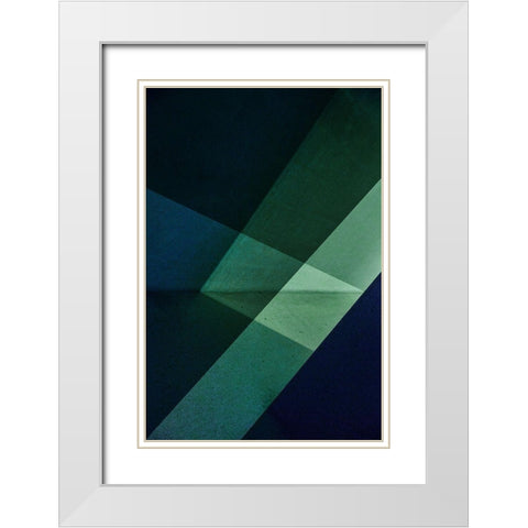 Untitled White Modern Wood Framed Art Print with Double Matting by Schuster, Inge