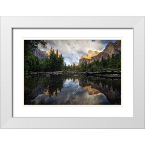 Time White Modern Wood Framed Art Print with Double Matting by Pablo De, Juan