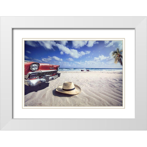 Varadero White Modern Wood Framed Art Print with Double Matting by Yosifov, Svetlin